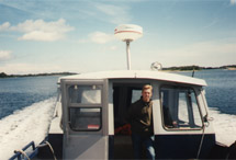 P� tur med en av v�ra b�tar